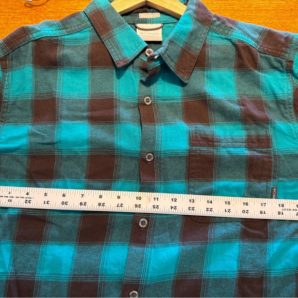 Columbia Teal and Black Plaid Men's Shirt - Picture 5 of 5